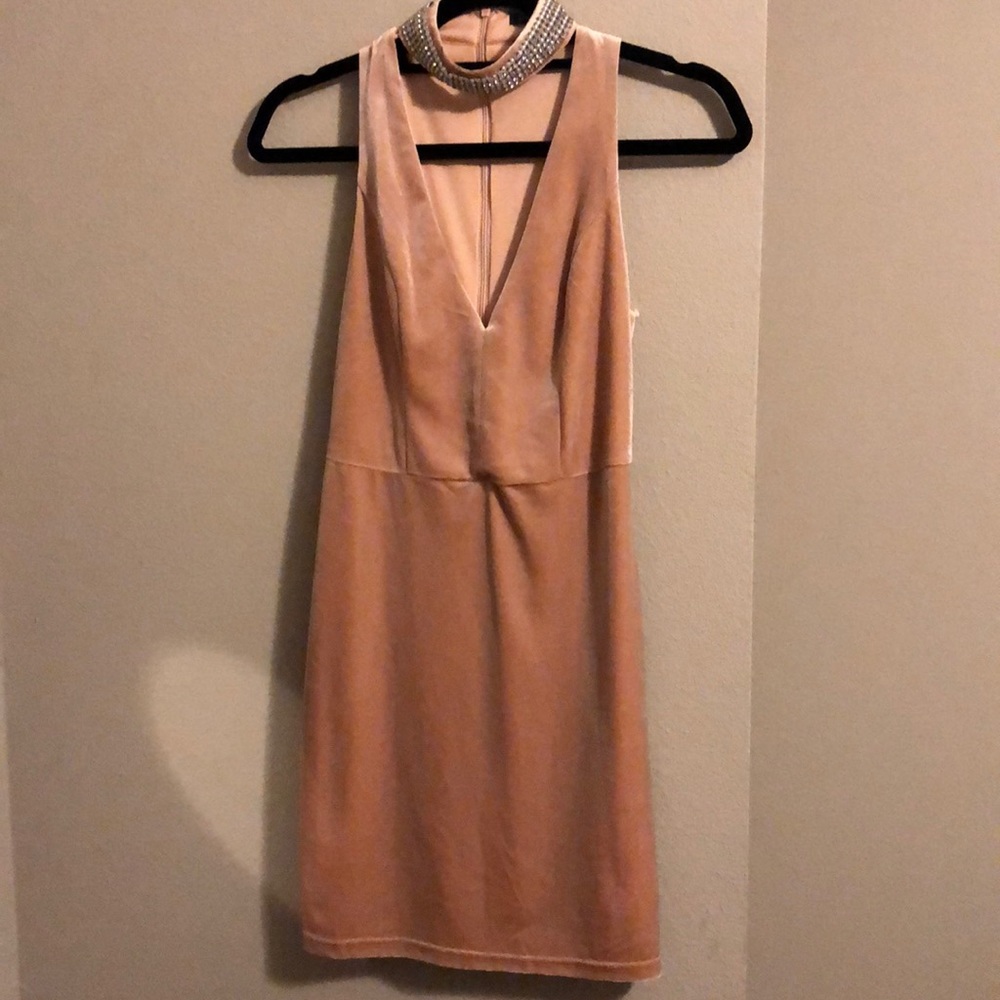 Blush pink, dainty party dress.